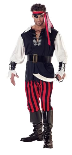 California Costumes Piratenkostüm für Erwachsene, Schwarz/Rot/Weiß, XL von California Costumes