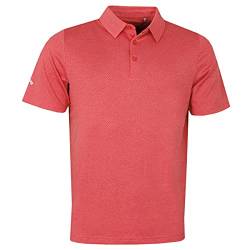 Callaway Golf Herren Heathed Jacquard Poloshirt - True Rot Heidekraut - M von Callaway Apparel