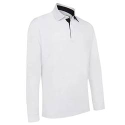 Callaway Golf Herren Langarm Performance Polo Shirt - Bright Weiß - XL von Callaway Apparel