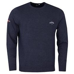 Callaway Golf Herren Odyssey Logo Knit Crew Golf Sweater - Marine - M von Callaway Apparel