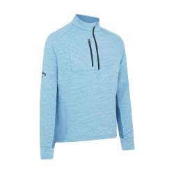 Callaway Golf Herren Stripe Fleece Thermalpullover - Vallarta Blau - M von Callaway Apparel