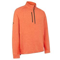 Callaway Golf Herren Stripe Pullover - Tigerlily Melon Heidekraut - XL von Callaway Apparel