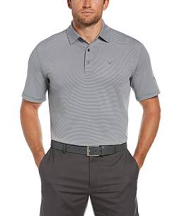 Callaway Herren Pro Spin Fine Line Golfshirt, kurzärmelig, XS – 4 x groß und hoch Poloshirt, Asphalt, 4X-Large Big von Callaway