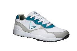 Callaway Herren The '82 Golfschuh, Weiß, Grau, Aqua, 42.5 EU von Callaway