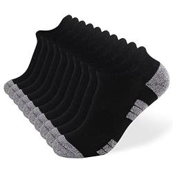 Sneaker Socken Herren Damen Sportsocken Damen Kurze Laufsocken Atmungsaktive Sportsocken für Outdoor-Sport, Wandern, Laufen (as3, numeric, numeric_39, numeric_42, regular, regular, Schwarz x 10Paar) von CalmGeek