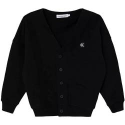 CALVIN KLEIN JEANS IB0IB0IB01945 BEH CK CK Schwarz Terry Relaxed Strickjacke für Kinder, Ck Black, 14 Jahre von Calvin Klein Jeans