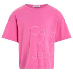 CALVIN KLEIN JEANS T-Shirt für Mädchen, mit kurzen Ärmeln, IG0IG02346 TO5, Pink Amour Mädchen, Pink Amour, 10 Jahre von Calvin Klein Jeans