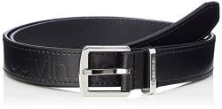 Calvin Klein Damen Gürtel Ck Must Metal Loop Belt Emb 2.5 cm Ledergürtel, Schwarz (Ck Black), 80 cm von Calvin Klein Jeans