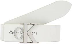 Calvin Klein Damen Gürtel Monogram Hardware 3.0 cm Ledergürtel, Schwarz (Black), 75 cm, Beige (Icicle), 100 cm von Calvin Klein Jeans