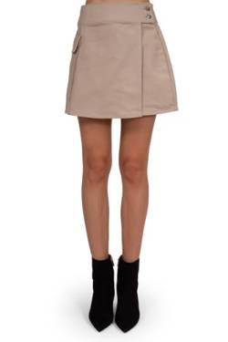 Calvin Klein Damen Minirock Flannel WRAP Skirt beige - M von Calvin Klein Jeans