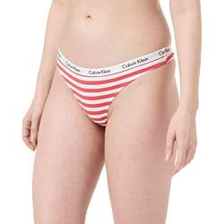 Calvin Klein Damen String Thong mit Stretch, Rainer Stripe Cut Rose, XS von Calvin Klein Jeans