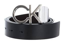 Calvin Klein Herren ADJ/REV CK Metal 35MM K50K509644 Gürtel, Schwarz (Black/Dark Brown), 85 von Calvin Klein Jeans