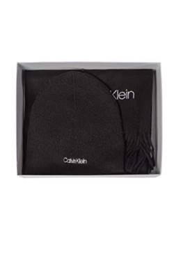 Calvin Klein Herren Basic Wool Beanie+Scarf K50K507552 Geschenkpackungen, Schwarz (Ck Black), OS (2er Pack) von Calvin Klein Jeans