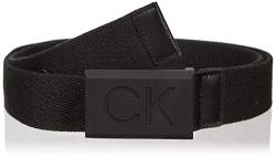 Calvin Klein Herren Casual Plaque Webbing 35MM K50K509649 Gürtel, Schwarz (Ck Black), 125 von Calvin Klein Jeans