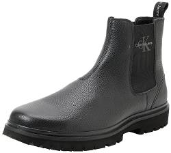 Calvin Klein Herren Eva MID Chelsea Boot LTH YM0YM00750 Stiefel, Schwarz (Triple Black), 44 EU von Calvin Klein Jeans