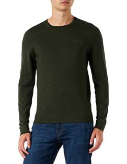 Calvin Klein Herren Superior Wool Crew Neck Sweater K10K109474 Pullover, Grün (Dark Olive), S von Calvin Klein Jeans
