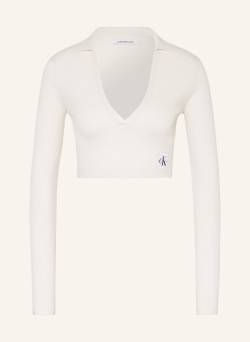 Calvin Klein Jeans Cropped-Pullover weiss von Calvin Klein Jeans