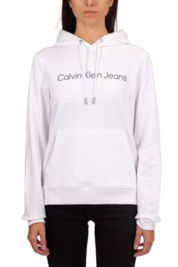 Calvin Klein Jeans Damen CORE INSTITUTIONAL Logo J20J220254 Hoodies, Weiß (Bright White), XS von Calvin Klein Jeans