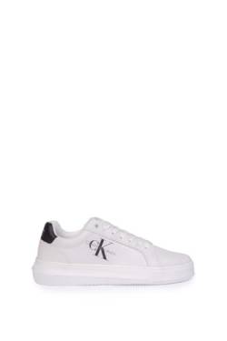 Calvin Klein Jeans Damen Chunky Cupsole Mono LTH WN YW0YW00823 Turnschuhe, Weiß (Bright White/Black), 38 EU von Calvin Klein Jeans