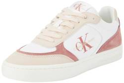 Calvin Klein Jeans Damen Classic Low Mix ML BTW YW0YW01390 Cupsole Sneaker, Weiß (Bright White/Whisper Pink), 40 EU von Calvin Klein Jeans