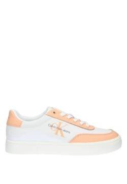 Calvin Klein Jeans Damen Cupsole Sneaker Classic Cupsole Low Lace Lth Ml Schuhe, Mehrfarbig (Bright White/Apricot Ice), 40 EU von Calvin Klein Jeans