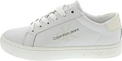 Calvin Klein Jeans Damen Cupsole Sneaker Classic Laceup Schuhe, Weiß (Bright White/Creamy White), 39 von Calvin Klein Jeans