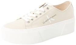 Calvin Klein Jeans Damen Cupsole Sneaker Flatform Plateau, Rosa (Whisper Pink/Bright White), 39 von Calvin Klein Jeans