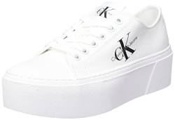 Calvin Klein Jeans Damen Cupsole Sneaker Flatform Plateau, Weiß (White), 41 von Calvin Klein Jeans