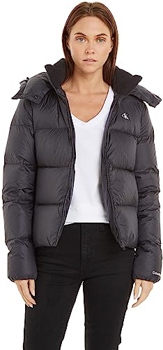 Calvin Klein Jeans Damen Daunenjacke Down Archetype Short Puffer Winter, Schwarz (Ck Black), 3XL von Calvin Klein Jeans