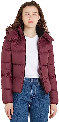 Calvin Klein Jeans Damen Daunenjacke Down Archetype Short Puffer Winter, Violett (Amaranth), S von Calvin Klein Jeans