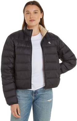 Calvin Klein Jeans Damen Daunenjacke Short Puffer Steppjacke, Schwarz (Ck Black), XS von Calvin Klein Jeans