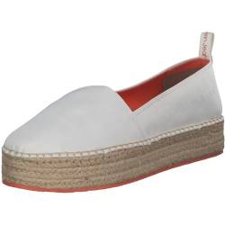 Calvin Klein Jeans Damen Espadrilles Flatform Plateau, Weiß (White), 39 von Calvin Klein Jeans