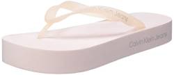 Calvin Klein Jeans Damen Flip Flops Badeschuhe, Rosa (Peach Blush/Oyster Mushroom), 39 von Calvin Klein Jeans