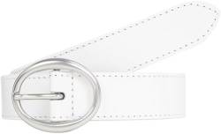 Calvin Klein Jeans Damen Gürtel Classic Round Lthr Belt25Mm aus Leder, Weiß (Bright White), 110 cm von Calvin Klein Jeans