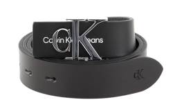 Calvin Klein Jeans Damen Gürtel Monogram Hardware 3.0 cm Ledergürtel, Schwarz (Black), 75 cm von Calvin Klein Jeans