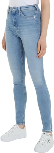 Calvin Klein Jeans Damen Jeans High Rise Skinny Fit, Blau (Denim Light), 26W / 30L von Calvin Klein Jeans