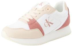 Calvin Klein Jeans Damen Low LACE Mix ML BTW YW0YW01436 Runner Sneaker, Weiß (Bright White/Whisper Pink), 41 EU von Calvin Klein Jeans