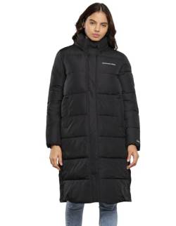 Calvin Klein Jeans Damen Mantel Monologo Non Down Long Puffer Winter, Schwarz (Ck Black), L von Calvin Klein Jeans