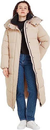 Calvin Klein Jeans Damen Non DOWN Oversized Long Puffer J20J221888 Gepolsterte Mäntel, Beige (Putty Beige), L von Calvin Klein Jeans