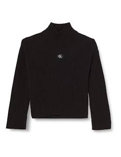 Calvin Klein Jeans Damen Plus Label Chunky Sweater J20J222411 Pullover, Schwarz (Ck Black), 4XL von Calvin Klein Jeans