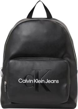 Calvin Klein Jeans Damen Rucksack mit Reißverschluss, Schwarz (Fashion Black), Onesize von Calvin Klein Jeans