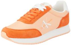 Calvin Klein Jeans Damen Runner Sneaker Retro Runner Low Lace Ny Ml low, Orange (Apricot Ice/Bright White), 40 EU von Calvin Klein Jeans