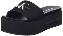 Calvin Klein Jeans Damen Sandalen Flatform Plateau, Schwarz (Black), 39 von Calvin Klein Jeans