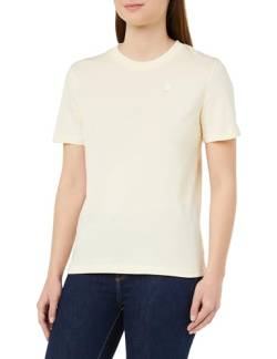 Calvin Klein Jeans Damen T-Shirt Kurzarm Ck Embro Badge Regular Tee Rundhalsausschnitt, Beige (Vanilla), M von Calvin Klein Jeans