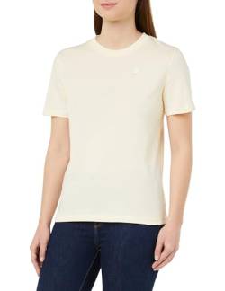 Calvin Klein Jeans Damen T-Shirt Kurzarm Ck Embro Badge Regular Tee Rundhalsausschnitt, Beige (Vanilla), XS von Calvin Klein Jeans