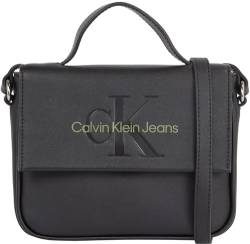 Calvin Klein Jeans Damen Umhängetasche Klein, Schwarz (Black/Dark Juniper), Einheitsgröße von Calvin Klein Jeans