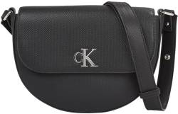 Calvin Klein Jeans Damen Umhängetasche Minimal Monogram Saddle Bag Klein, Schwarz (Black), Einheitsgröße von Calvin Klein Jeans