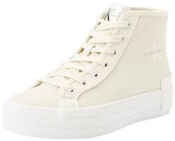 Calvin Klein Jeans Damen Vulcanized Sneaker mit Plateau, Weiß (Creamy White/Eggshell), 36 von Calvin Klein Jeans