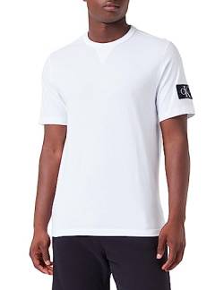 Calvin Klein Jeans Herren Badge Regular Tee J30J323484 Kurzarm Strickoberteile, Weiß (Bright White), S von Calvin Klein Jeans