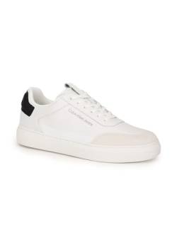 Calvin Klein Jeans Herren Casual High/Low Freq Ym0ym00670 Cupsole Sneaker, Weiß White Creamy White, 45.5 EU von Calvin Klein Jeans